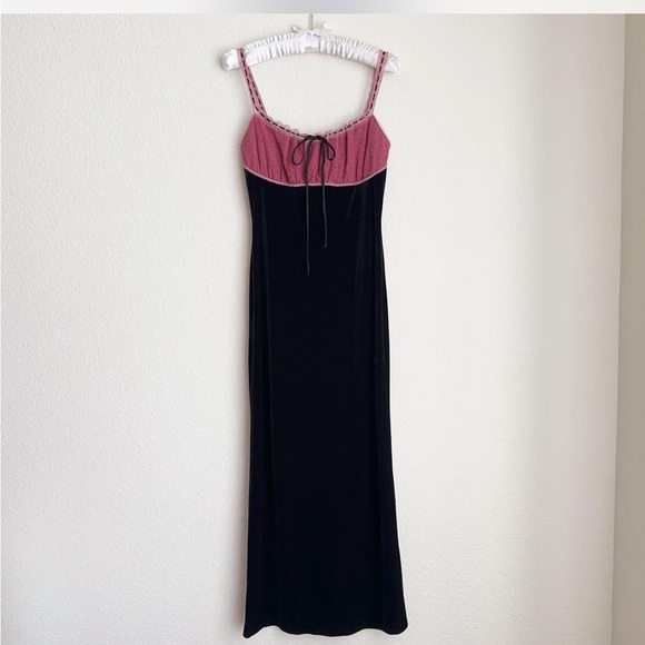 MAJOR ISO BETSEY JOHNSON VELVET MILKMAID DRESS - Picture 1 of 3